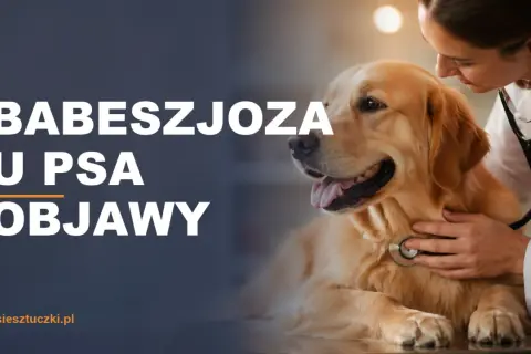 Babeszjoza u psa – objawy. Weterynarz bada złotego retrievera, by wykryć symptomy tej groźnej choroby.