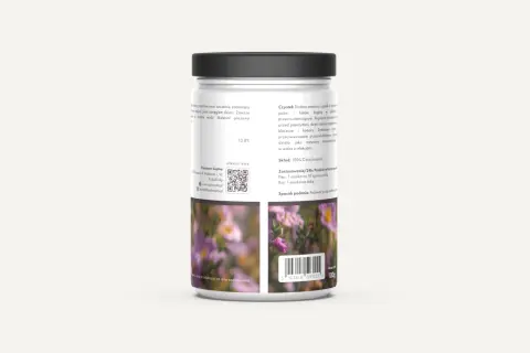 Opakowanie czystka, naturalnego środka na kleszcze dla psów i kotów. Drobno zmielony produkt w proszku.