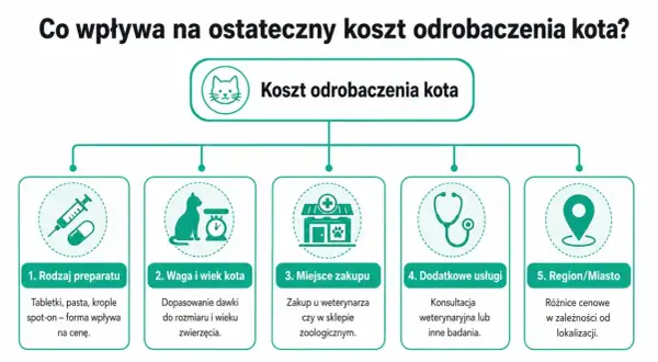Ile kosztuje odrobaczenie kota? Zależy od preparatu, wagi, miejsca zakupu, dodatkowych usług i regionu.